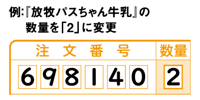 数量変更