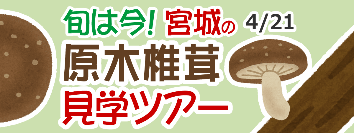 旬は今！宮城の原木椎茸見学ツアー