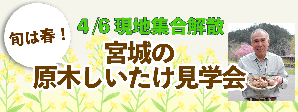 食と農委員会 旬は春！宮城の原木しいたけ見学会