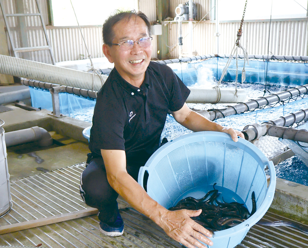 うなぎ生産者の大和治人さん