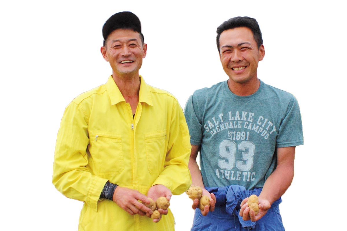 士別農園 古市光敬さん(左) 眞鍋禎和さん(右)