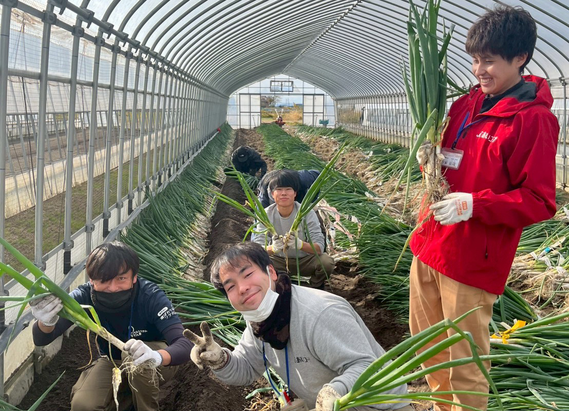 初めて畑を訪れる職員はわくわくしながら、気合も十分