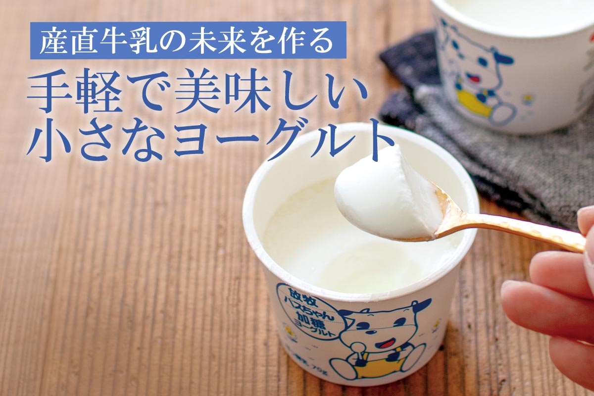 産直牛乳の未来を作る 手軽で美味しい小さなヨーグルト~放牧パスちゃん加糖ヨーグルト~