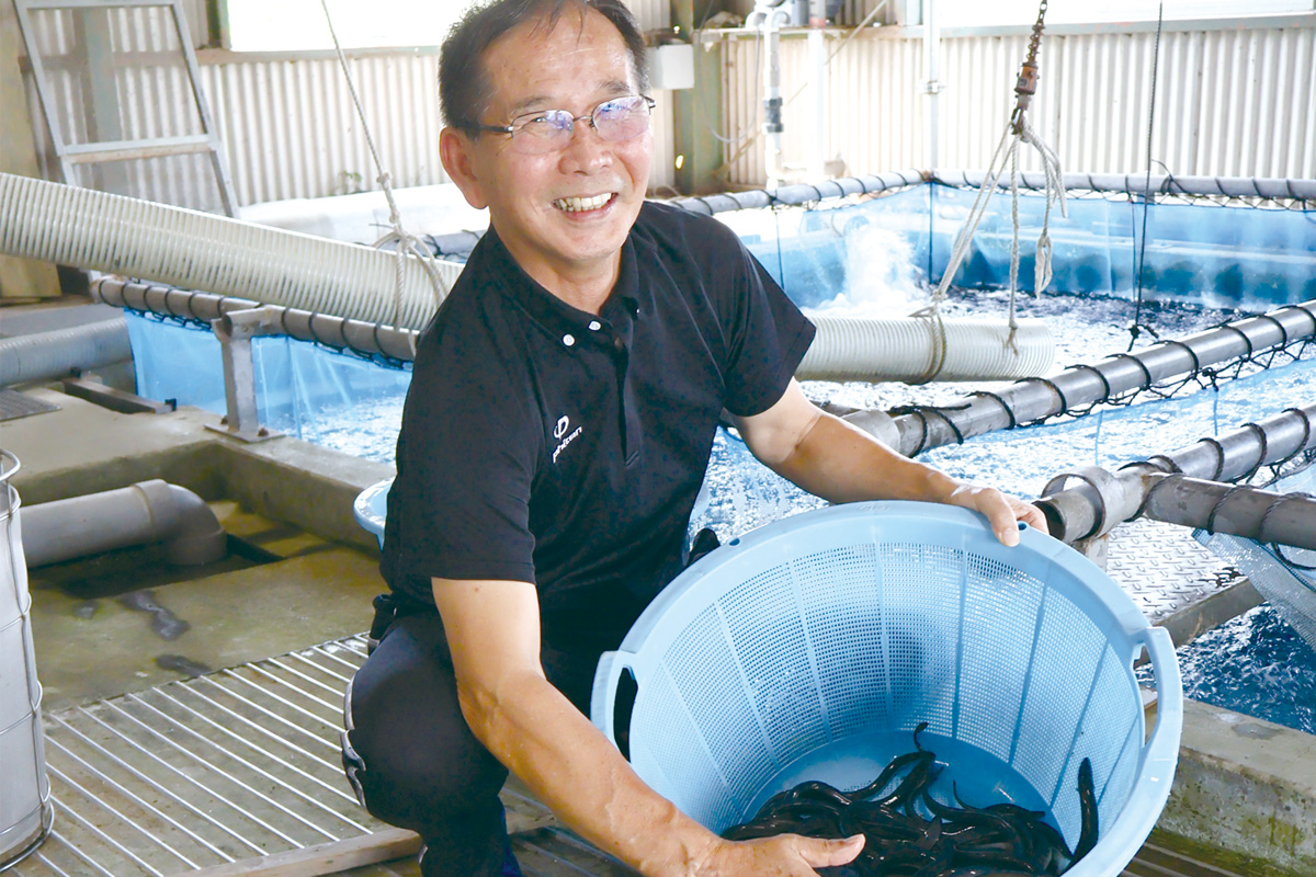 うなぎ生産者の大和治人さん