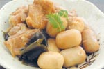 鶏肉と里芋の揚げ煮