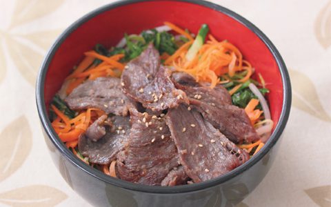 ビビンバ風さっぱり焼き肉丼