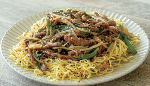 牛肉ともやしのあんかけ焼きそば