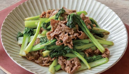 牛肉とターサイのオイスター炒め