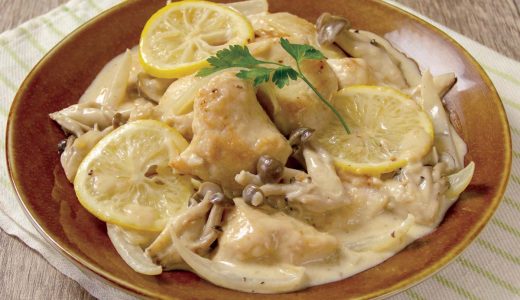 鶏ムネ肉のレモンクリーム煮