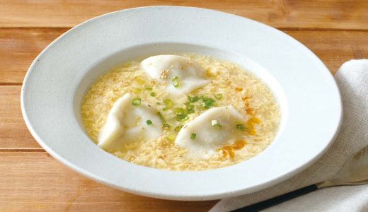 水餃子の中華かき玉スープ