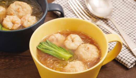 えびと鶏肉団子のごちそう春雨スープ