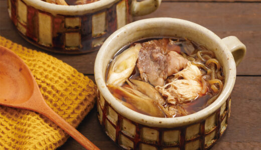 牛肉とヤマブシタケの和風スープ