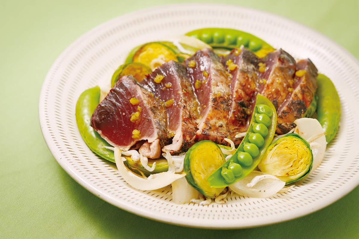 かつおと春野菜のホットサラダ