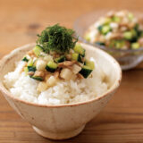 夏野菜のだしのっけご飯