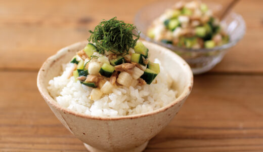 夏野菜のだしのっけご飯