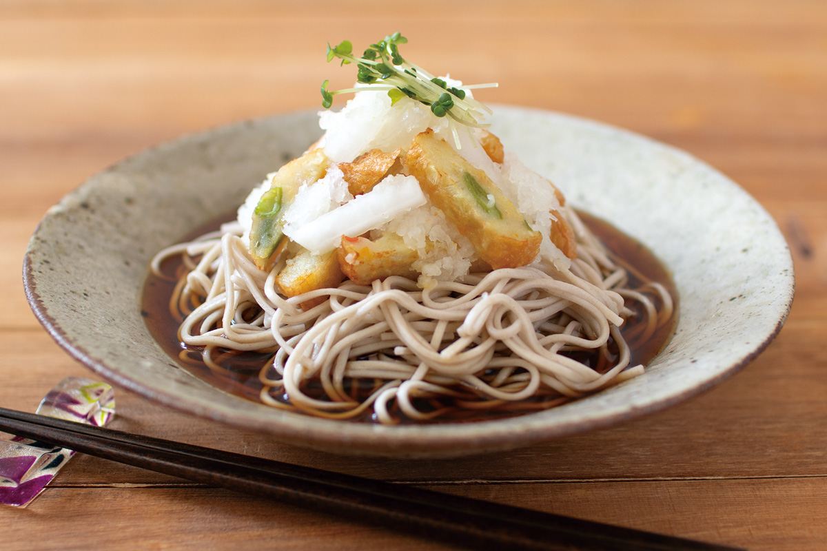 野菜揚げのおろし和え麺
