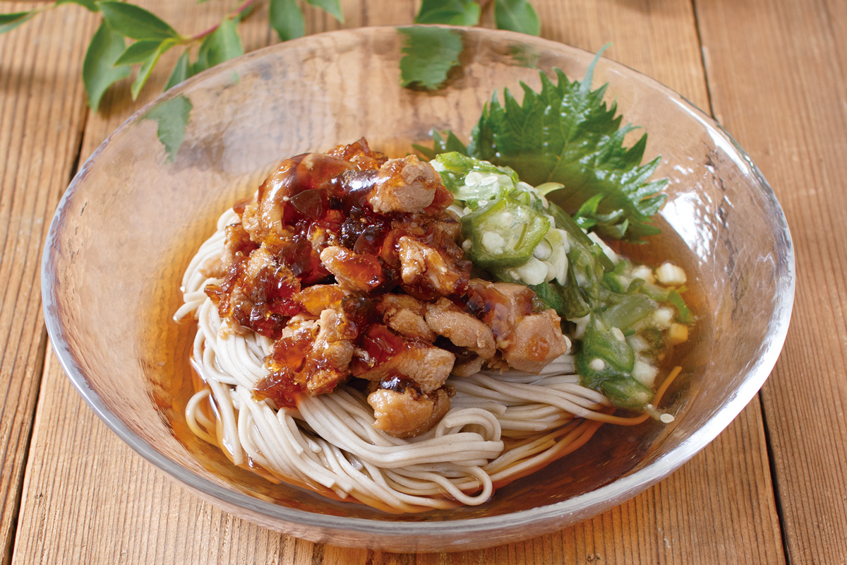 鶏モモ肉のさっぱりジュレ麺