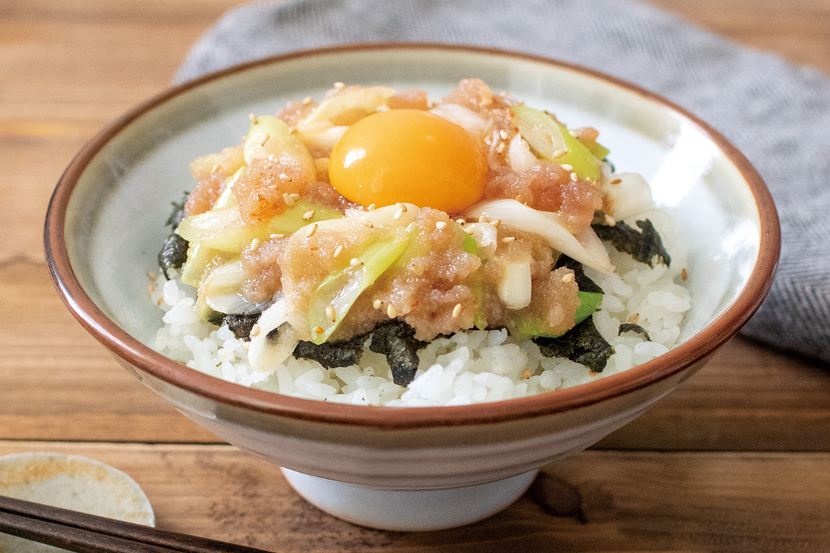 ネギ明太子丼