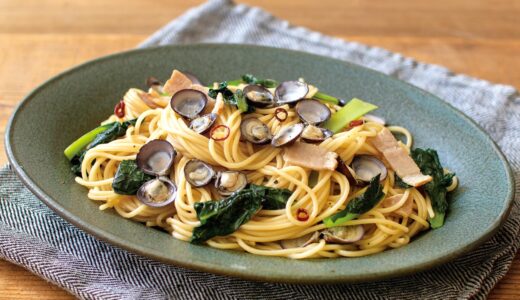 しじみとゆき菜のパスタ