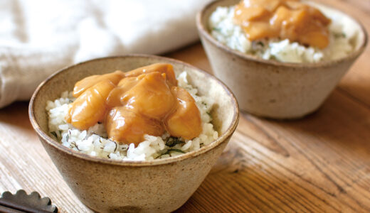 ホタテのねりごま漬け丼