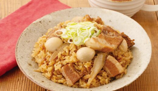 豚角煮と玉子の甘辛ごはん