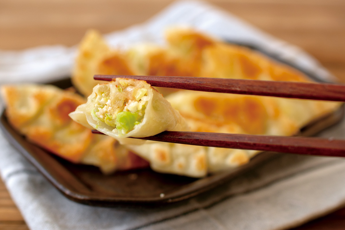 明太子とキャベツのギョウザ