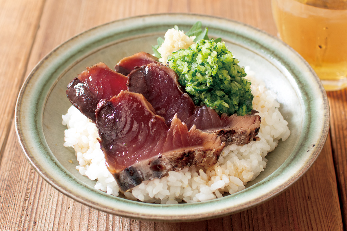 おろしきゅうりのかつお丼