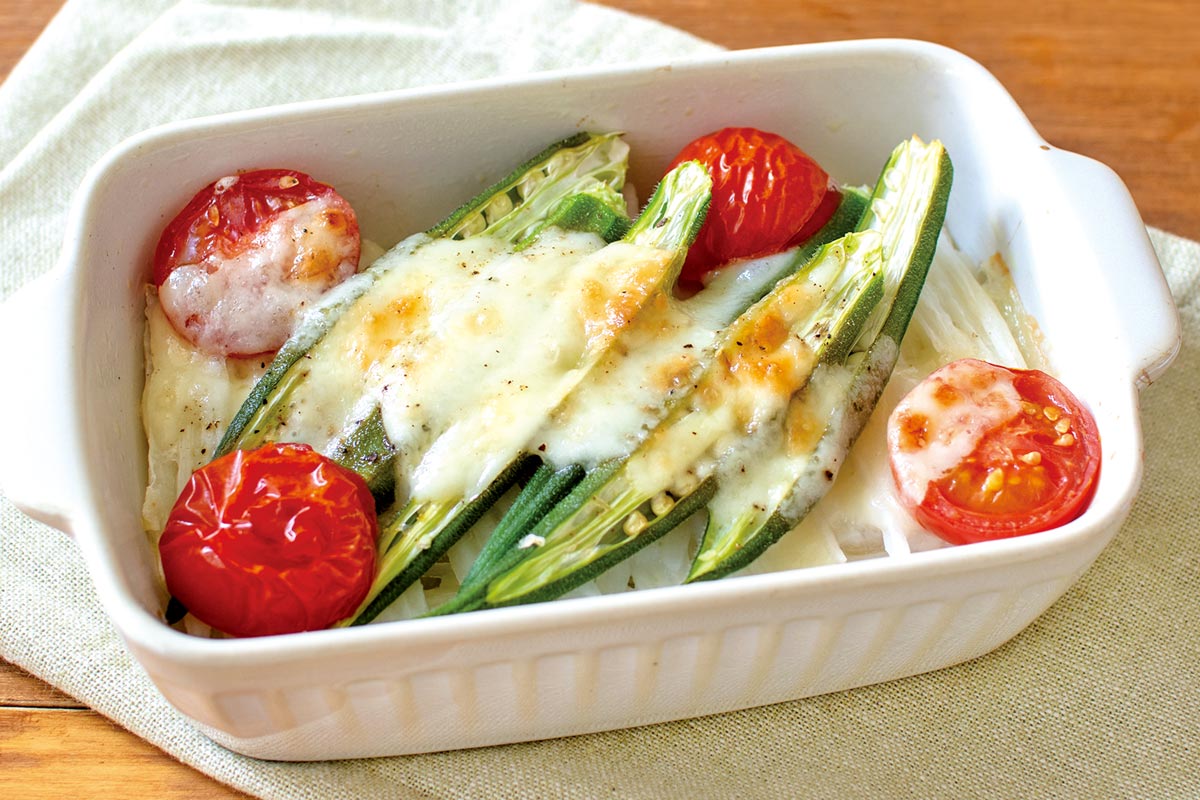 夏野菜のチーズ焼き