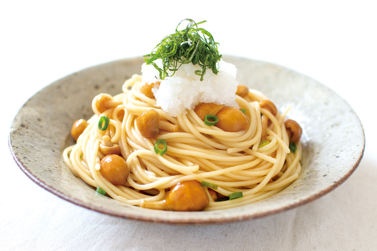 なめこおろしパスタ