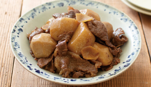 ごろごろ里芋と牛肉のてり煮