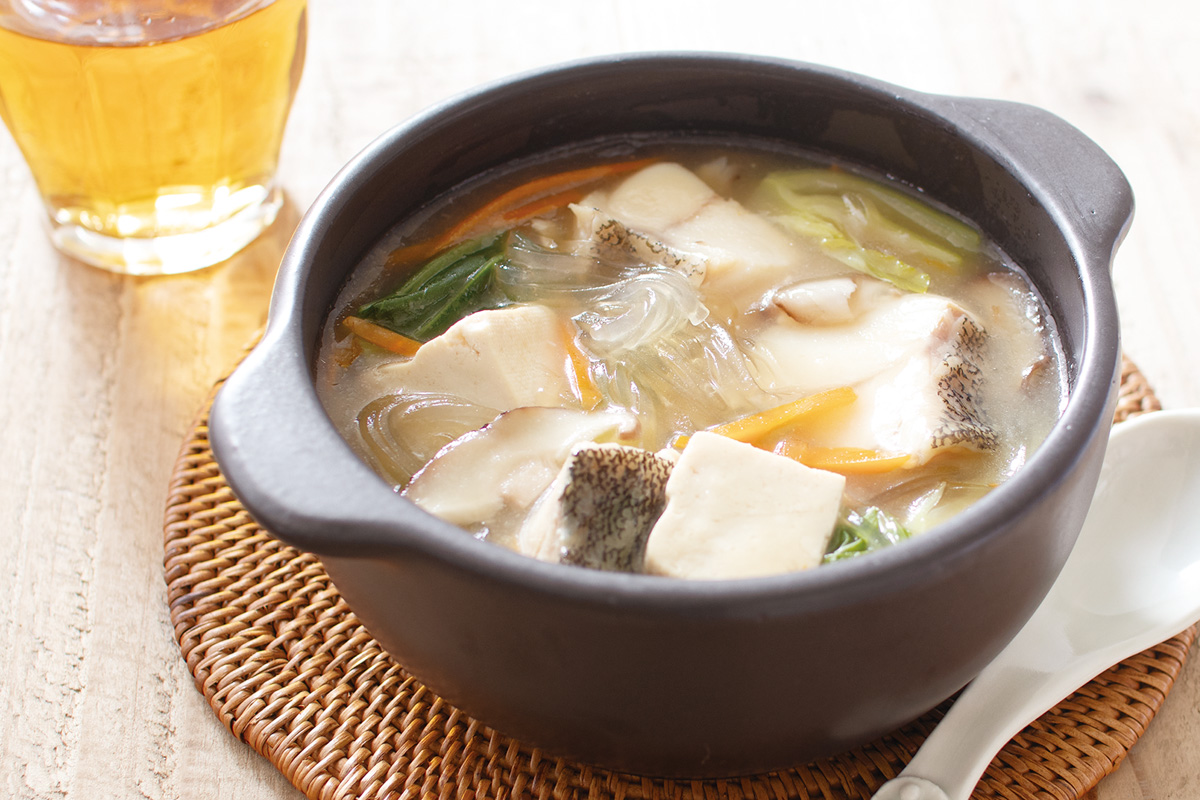 鱈と春雨のとろみ中華スープ