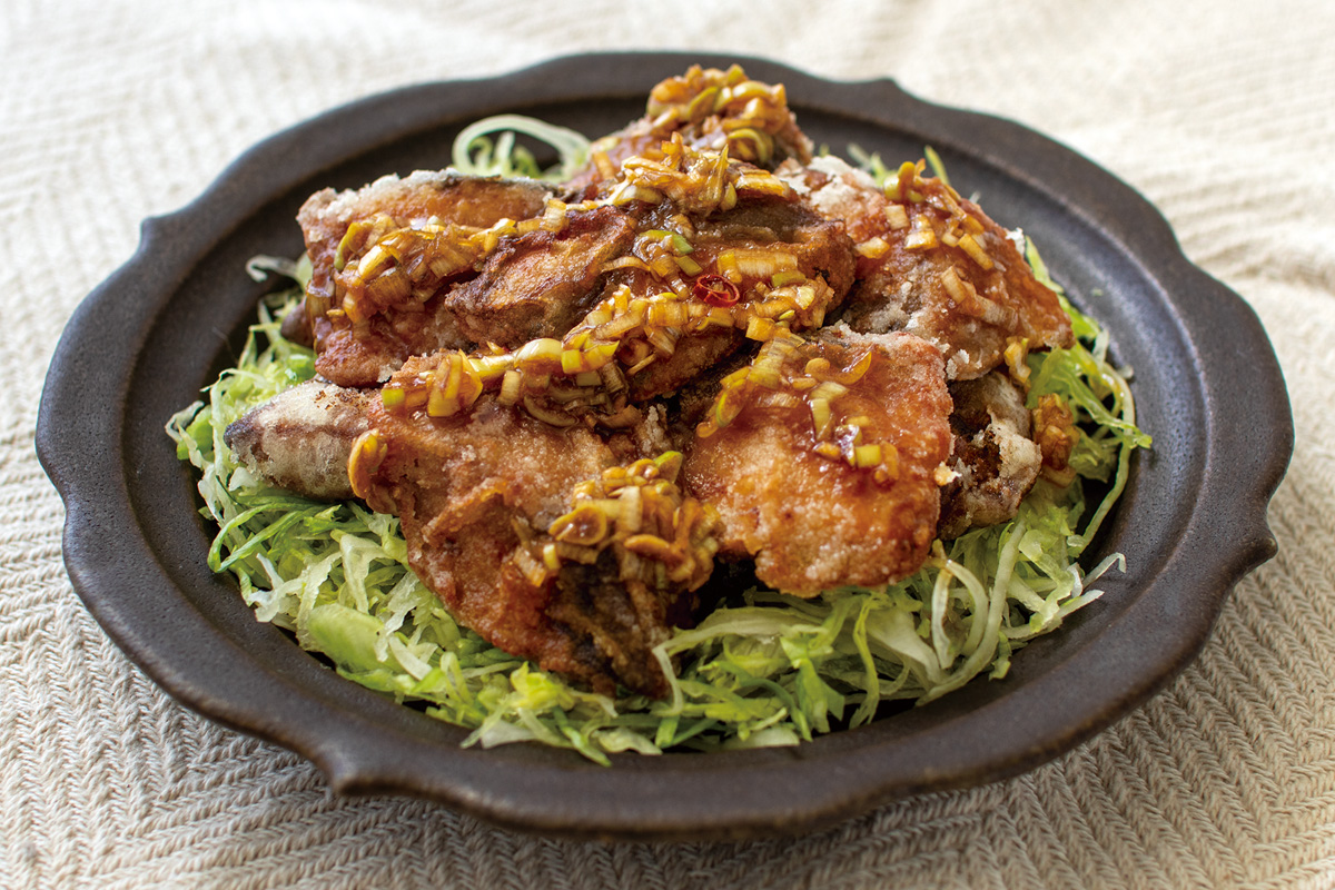 ぶりのネギだれ竜田揚げ