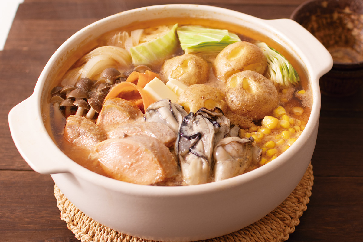 魚介たっぷり石狩風鍋