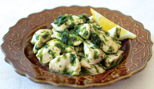 鶏ムネ肉のあおさバター炒め