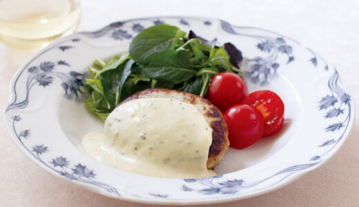 マスタードソースのハンバーグ