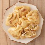 叉焼とネギの巾着包み焼き