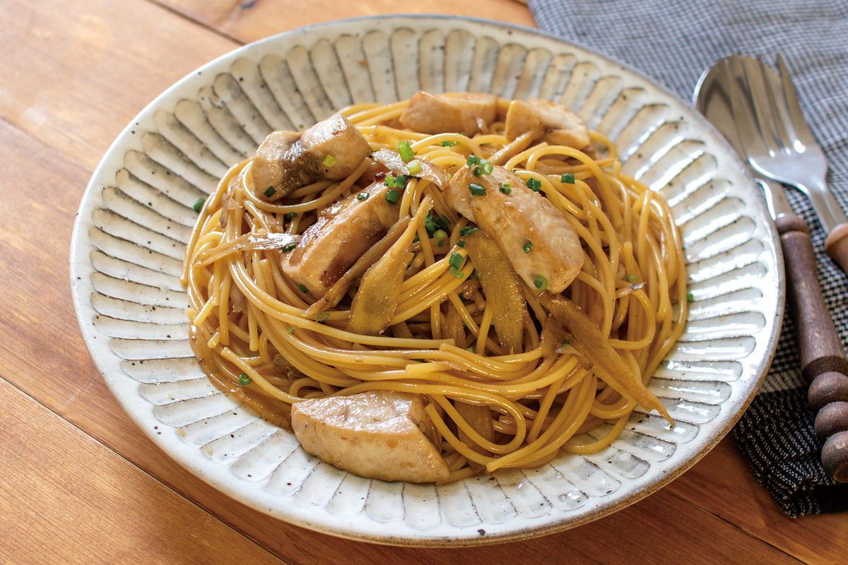 メカジキとごぼうの和風パスタ