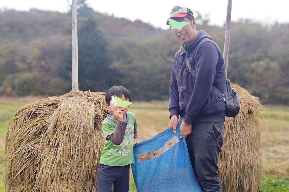 親子で共同作業