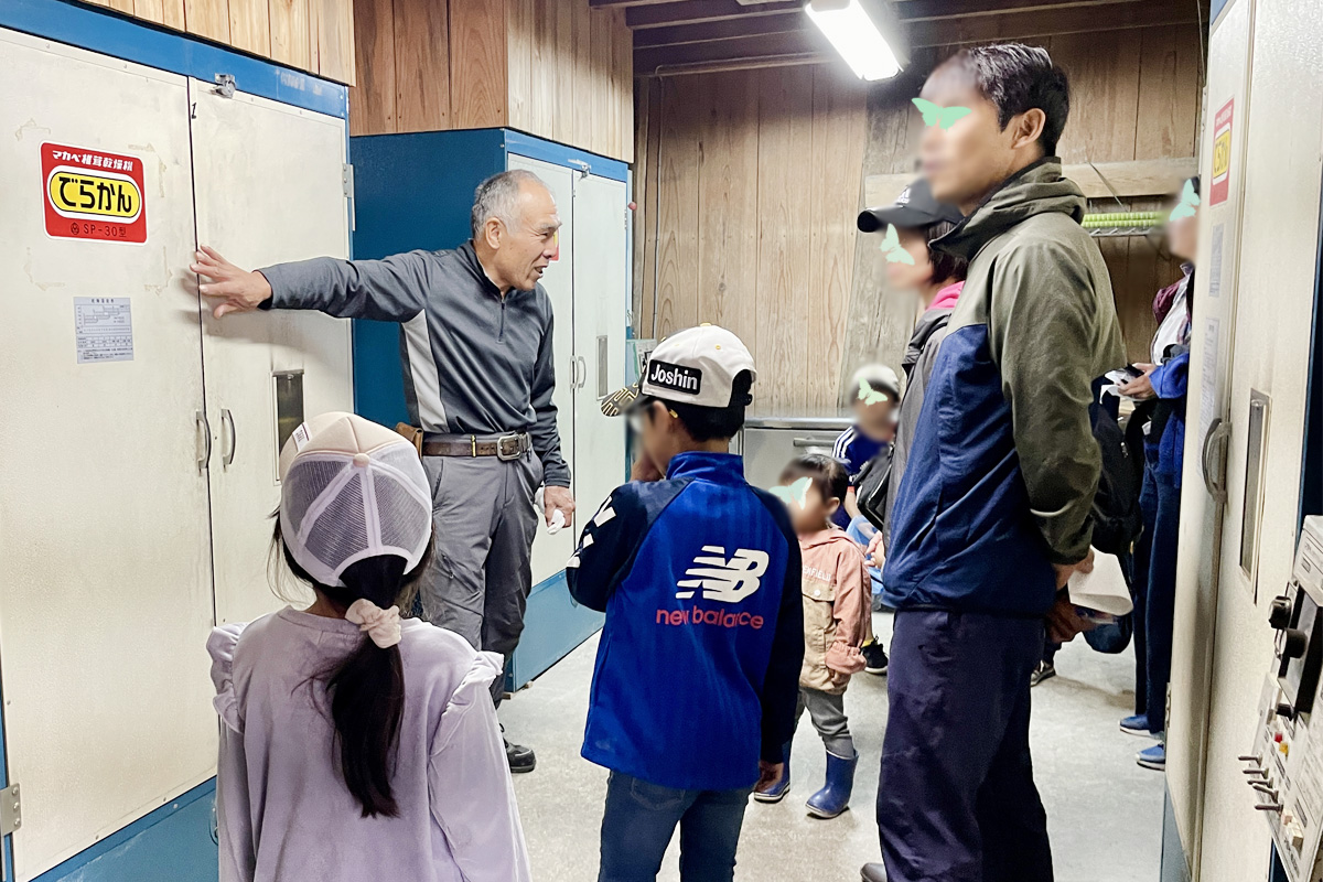 椎茸乾燥機「でらかん」の見学