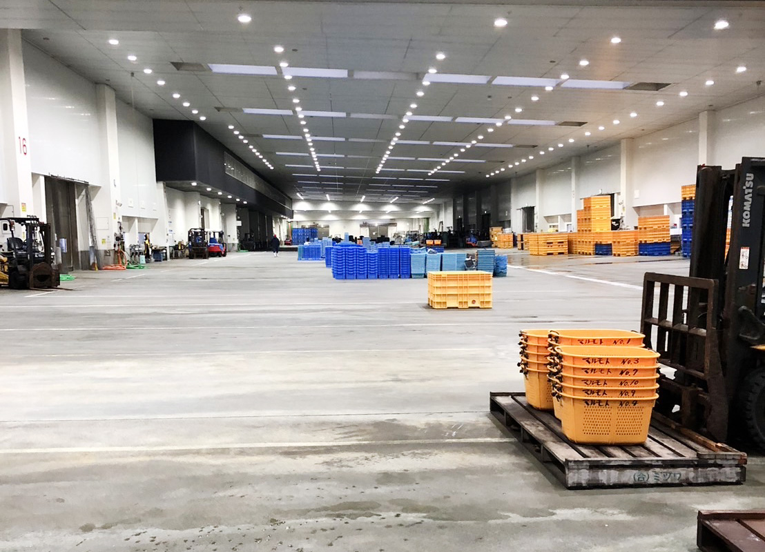 今日は寂しい魚市場