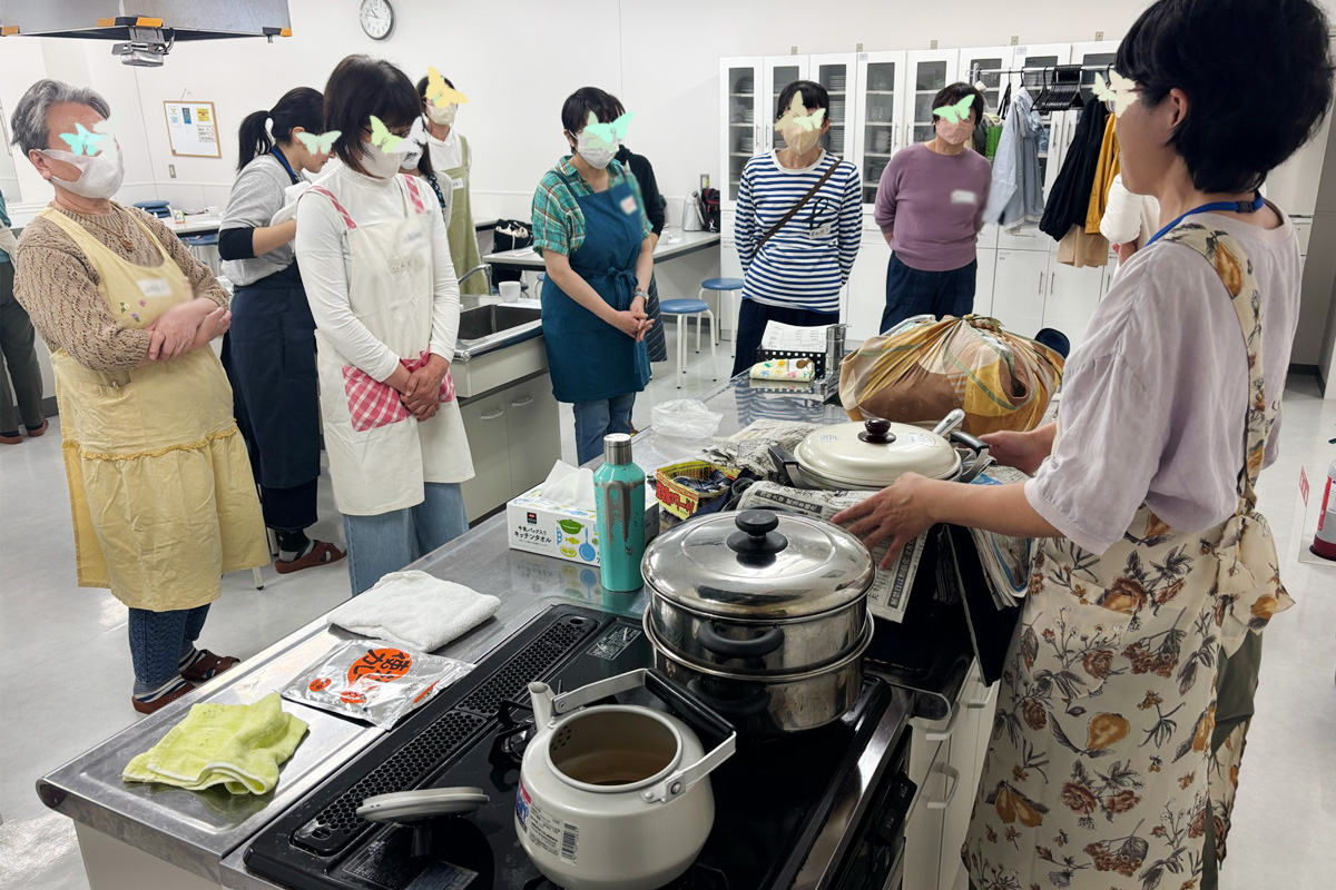 鍋布団で調理したカレー