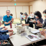 試食をいただきながら産直肉について語り合い