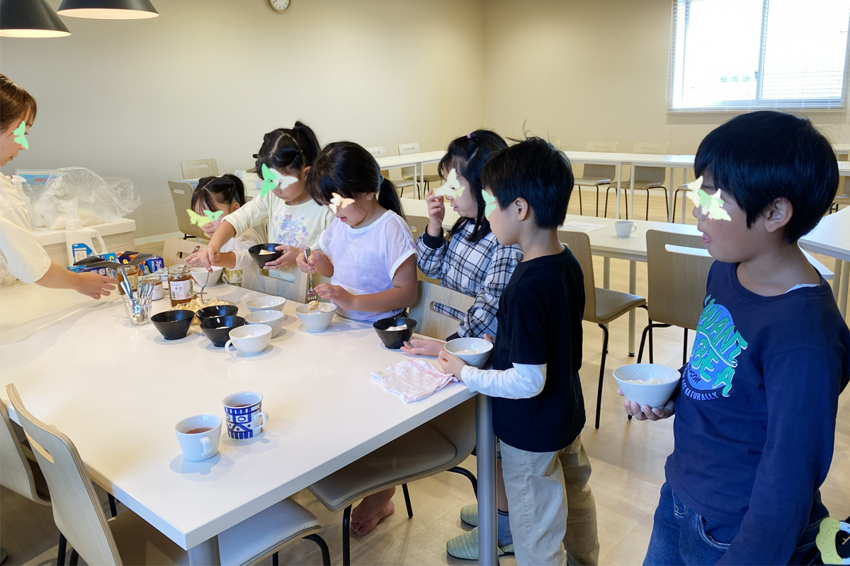 ヨーグルトデザート作り