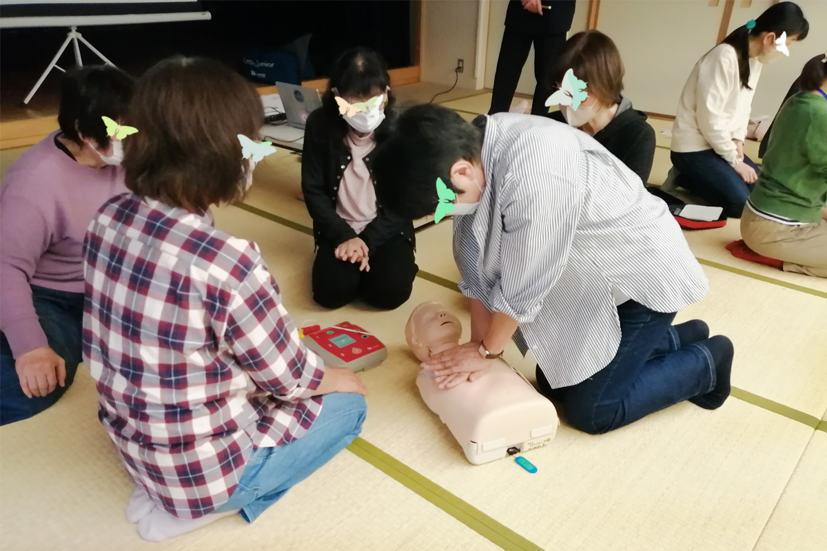 心配蘇生の実習中