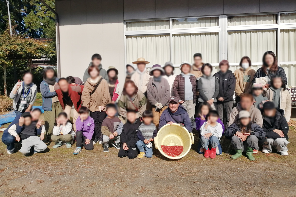 実りは嬉しい。みんな笑顔