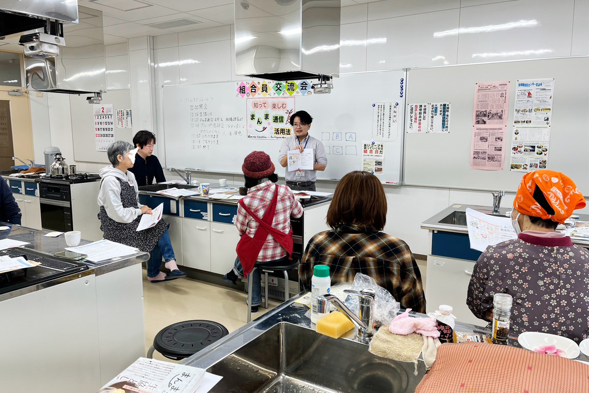 まんま通信についてお話する板橋課長