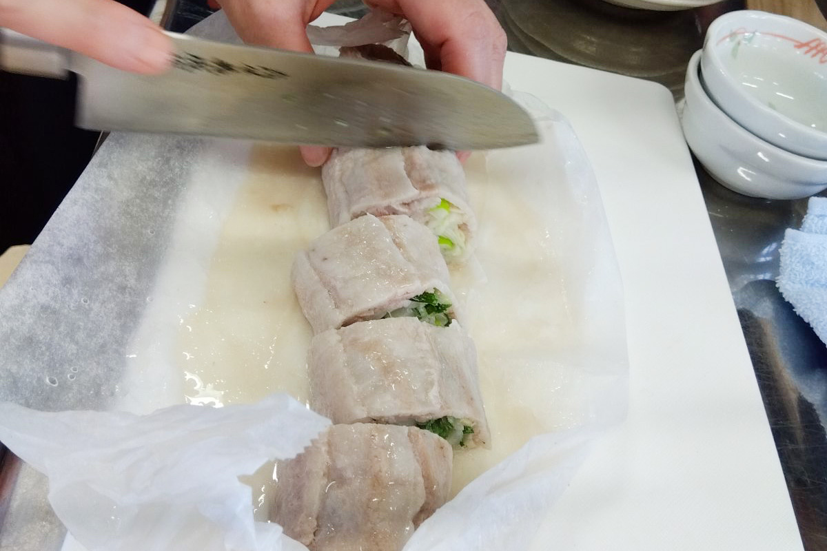 豚肉のネギにらロール