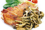 鶏肉のカリカリ焼き（ジェノベーゼソース味）