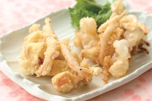 白えびの変わりかき揚げ（二種）