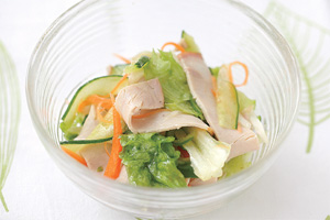 ロースハムの野菜たっぷりマリネ